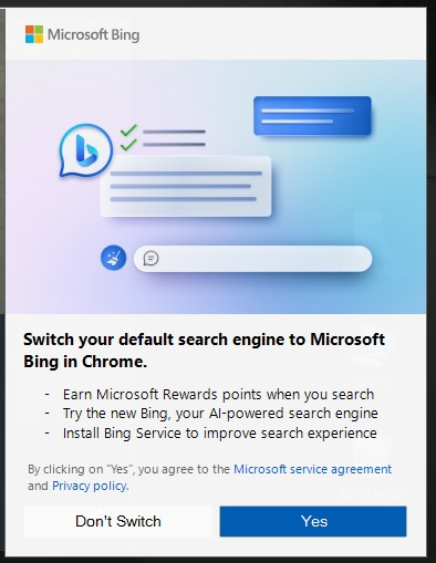 Microsoft убрала навязчивую рекламу Bing для Google Chrome в Windows 11 из-за помех в играх