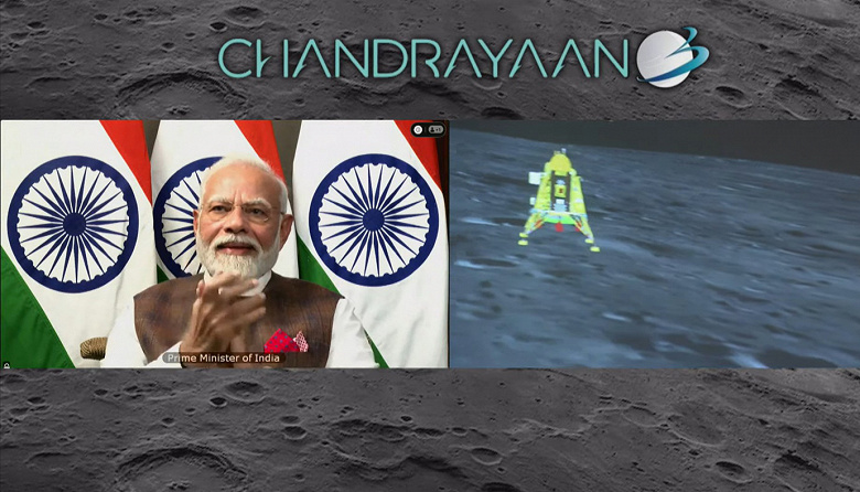Индия сделала то, что Россия не смогла. Космическая станция «Чандраян-3» совершила мягкую посадку на Южном полюсе Луны