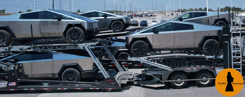 Фанаты дождались: десятки новейших Tesla Cybertruck замечены на автовозах. Сообщается, что компания отгрузила уже более 100 машин