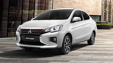 В Россию привезли партию седанов Mitsubishi Attrage: расход 4,9 л/100 км, две педали и цена 1,6 млн рублей