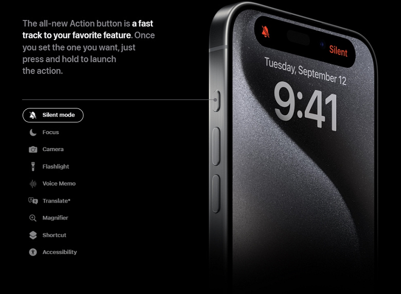 Что умеет новая кнопка Action на iPhone 15 Pro и 15 Pro Max. У неё девять различных функций