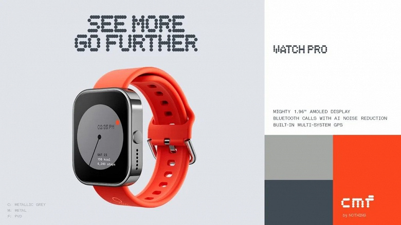 Дёшево, технологично и с самобытным дизайном. Представлены умные часы CMF Watch Pro бренда CMF by Nothing