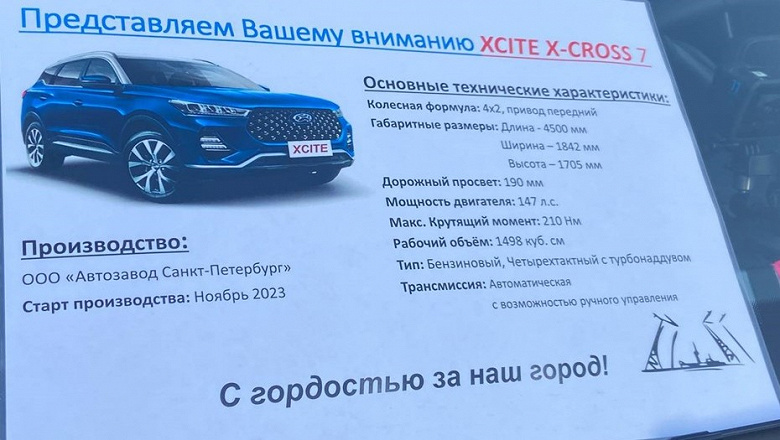 Chery Tiggo 7 Pro российской сборки всем не хватит? Раскрыт объём выпуска кроссоверов Xcite X-Cross 7 на 2024 год