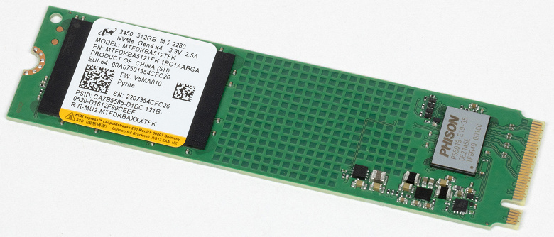 Тестирование недорогих OEM SSD Kingston OM8PGP41024Q 1 ТБ, Kingston OM8SEP4512N 512 ГБ, Micron 2450 512 ГБ и SSST CL5 1 ТБ