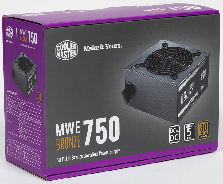 Обзор блока питания Cooler Master MWE 750 Bronze V2