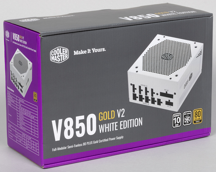 Обзор блока питания Cooler Master V850 Gold-V2 White Edition