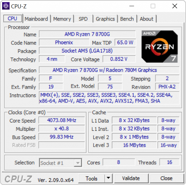 Тестирование гибридного процессора AMD Ryzen 7 8700G для платформы AM5