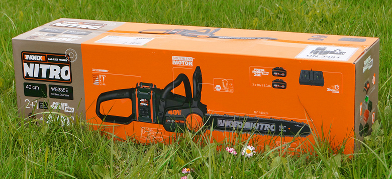 Обзор аккумуляторной цепной пилы Worx Nitro WG385E