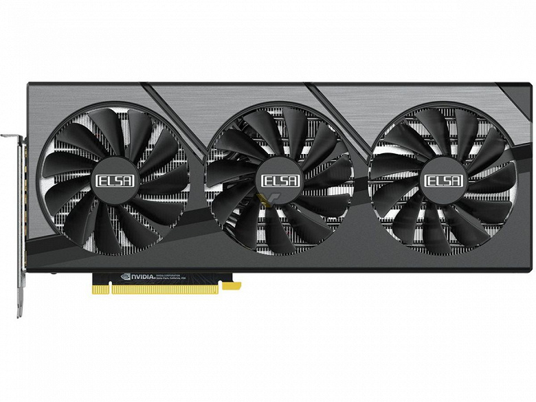 Это двухслотовая GeForce RTX 4080 Super, причём без всякой «турбины». Представлена Elsa RTX 4080 Super S.A.C