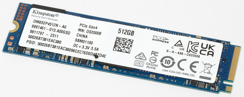 Тестирование недорогих OEM SSD Kingston OM8PGP41024Q 1 ТБ, Kingston OM8SEP4512N 512 ГБ, Micron 2450 512 ГБ и SSST CL5 1 ТБ