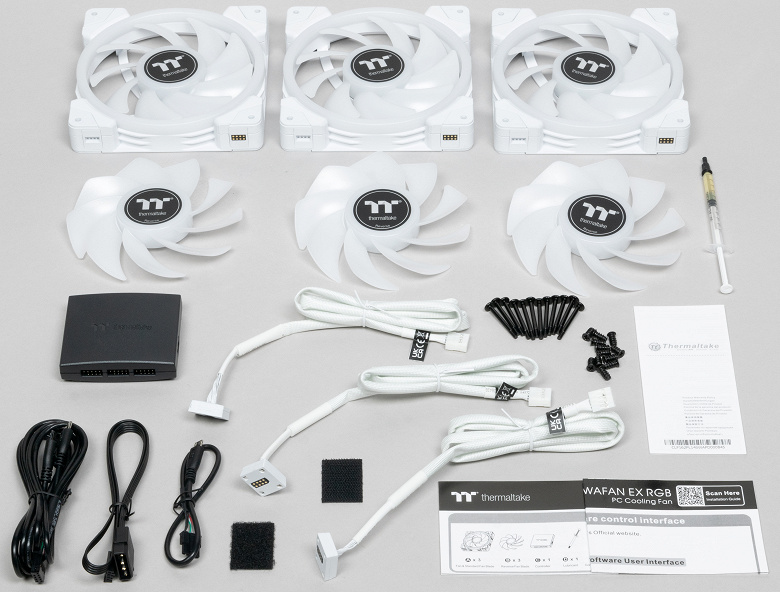 Обзор набора вентиляторов Thermaltake SwaFan EX14 RGB PC Cooling Fan White TT Premium Edition (3-Fan Pack)