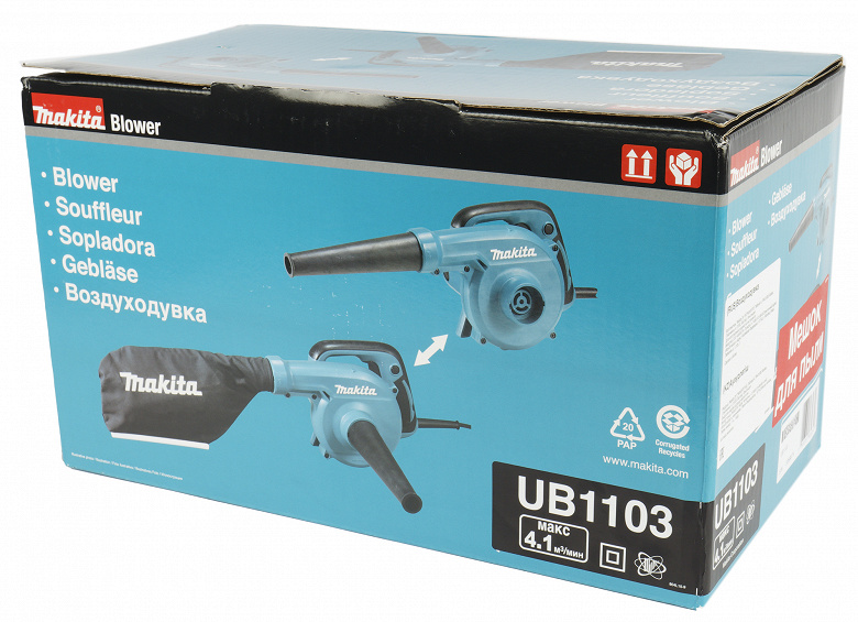 Обзор электрической воздуходувки Makita UB1103