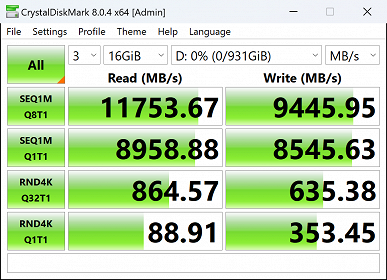 Тестирование SSD Digma Pro Top P6 1 ТБ на первом и пока единственном контроллере с поддержкой PCIe Gen5