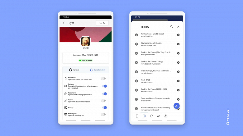 Первый релиз года в альтернативном браузере Vivaldi: полная синхронизация истории и не только
