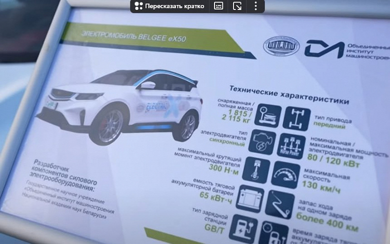 На что способен экологически чистый Geely Coolray: характеристики белорусского BelGee EX50