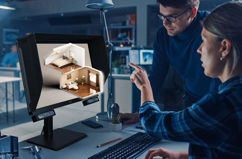 3D-монитор с объёмным звуком без очков и наушников. Представлен Acer SpatialLabs View Pro 27