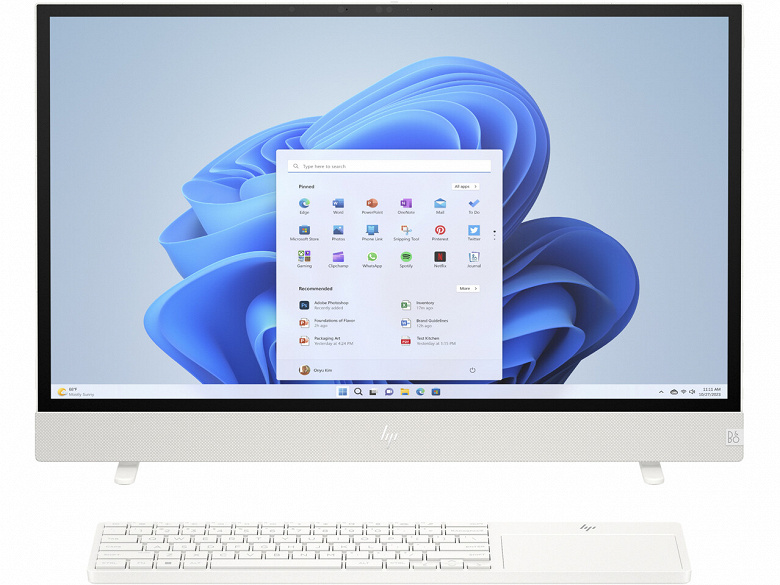 Компьютер, у которого есть ручка, ножки и карман. Представлен моноблок HP Envy Move 23.8 inch All-in-One PC