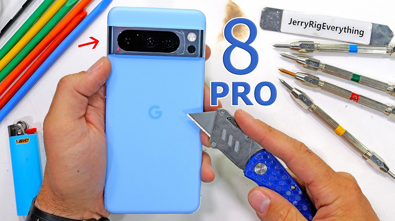 Google Pixel 8 Pro оказался прочнее iPhone 15 Pro Max и без труда прошёл тест JerryRigEverything