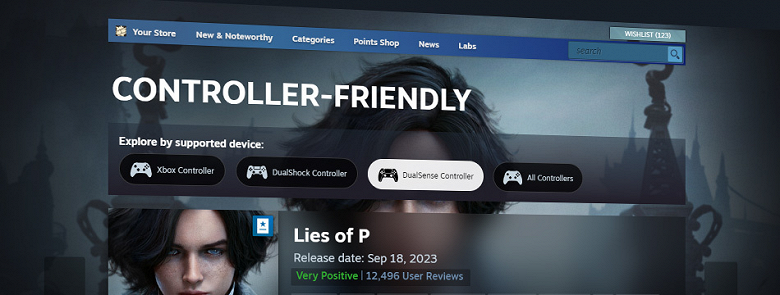 В Steam добавили поддержку геймпадов Sony DualShock и DualSense