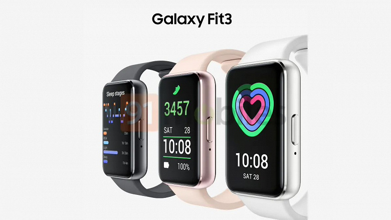 Samsung готовит конкурента Xiaomi Smart Band 8 Pro. Фитнес-браслет Galaxy Fit3 показали на новых рендерах