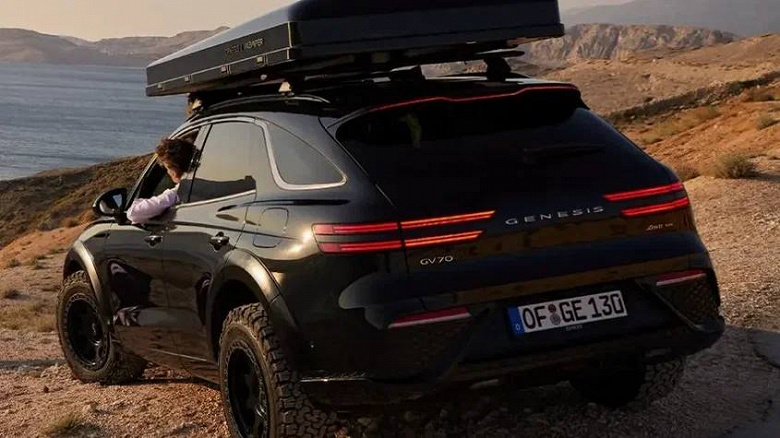 Представлен Genesis GV70 Off-Road с набором Camping Gear Black Edition