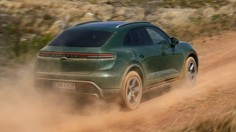 Представлены самая доступная версия Porsche Macan EV, вариант Macan 4S и внедорожный пакет с кроссоверным клиренсом до 225 мм