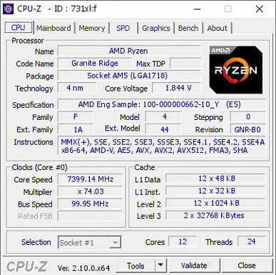 Новейшие флагманские Ryzen 9 9950X и Ryzen 9 9900X — короли разгона. 16-ядерный Ryzen 9 9950X удалось разогнать до 7,45 ГГц