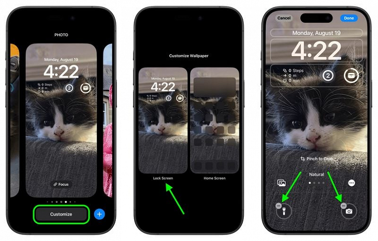 Пользователи iPhone теперь могут убрать кнопки камеры и фонарика на экране блокировки в бета-версии iOS 18