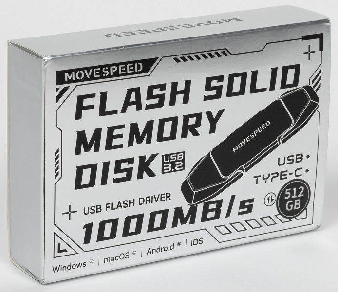 Тестирование флэшдрайва MoveSpeed 1000 MB/s 2 in 1 512 ГБ на контроллере Silicon Motion SM2320