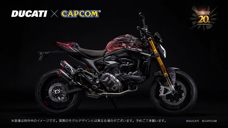 Представлен особенный Ducati Monster SP в честь 20-летия серии Monster Hunter